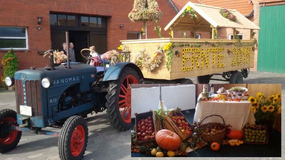 Erntefest 2015 in Klein  Lessen mit Vorwerk, Bockhorn und Schlahe